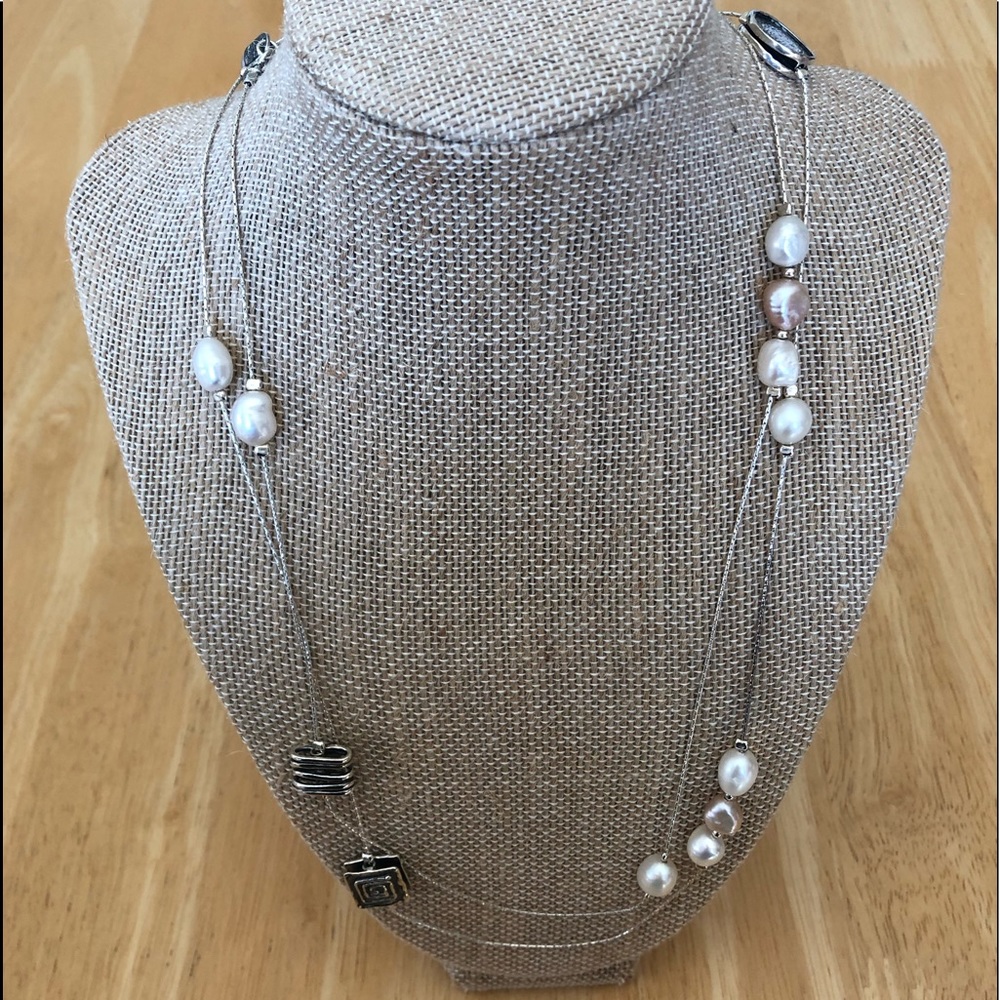 {{SOLD}} EUC 925 Passage to Israel Pearl Necklace - Picture 3 of 12